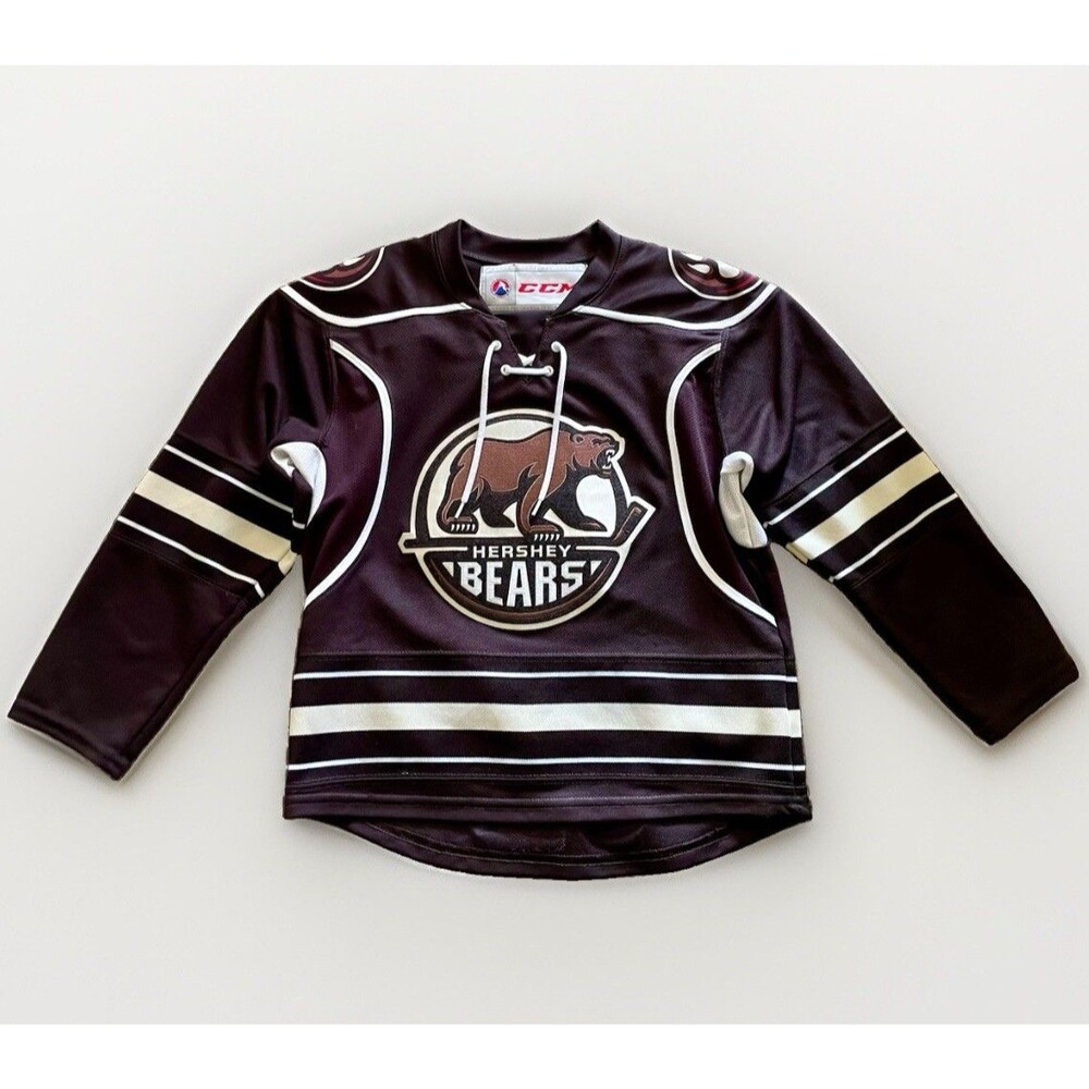 Hershey Bears Authentic Youth S Hockey Jersey Brown CCM AHL Rare Canada